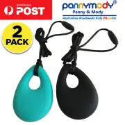 2PCS Panny & Mody Water Drop Sensory Chew Necklace Autism ADHD Stop Nail Biting