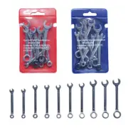 10Pcs British/Metric Type Wrenches 4-11mm Mini Spanner Wrenches Set Hand Tools