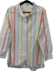 Tyler Boe Dress Shirt Men’s Size XL Multicolor Striped Button Up Long Sleeve NWT