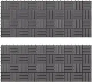 vidaXL Acacia Wood Decking Tiles - 20 pcs Grey Wash, 30x30 cm - Solid Hardwood Tiles for Garden, Terrace or Balcony with Plug-in Connection