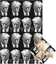 Funny Wrapping Paper, Fashionable Wrap, Fashionable Design Wrap Paper, 27x19 Inch, Funny, Reversible for Increasing Atmosphere, Decoration Pouxa