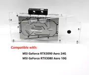 Granzon Full Coverage GPU Water Block w/Backplate For MSI RTX 3090 Areo 24G