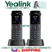 2 YEALINK W73H DECT ACCESSORY EXPANSION CORDLESS HANDSETS