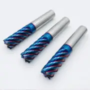 6mm 6 Flute Carbide End Mill CNC Milling Cutter HRC68 Nano Blue Coating