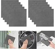 10Pcs Grey Microfiber Cleaning Cloths, Reusable Miracle Cleaning Rag, Microfiber Towel, Absorbent Washing Cloth, Lint Free Magic Rag for Windows, Glass, Cars - 11.8"x11.8"