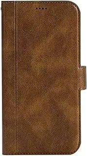LCEHTOGYE Cover for Nokia G42, PU Bracket Shell Back Case Bumper Protective Case for Nokia G42-YSN2 - Brown