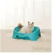 Open Cat Litter Box Pet Toilet Supplies for Kitten/Kitty/Rabbit PP Material Cat Pan Anti-Splashing Litter Tray