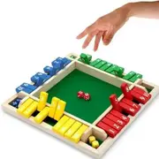 Wooden Board Games for Adults and Kids, Classic Dice Tabletop Version for Classroom, Home, Party or Pub