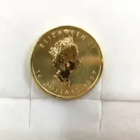 在飛比找蝦皮購物優惠-［現貨]9999純黃金加拿大楓葉金幣1/4盎司