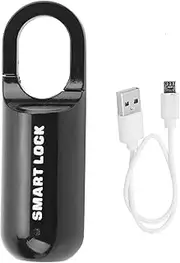 [gernie] Fingerprint Padlock, USB Rechargeable Keyless Thumbprint Lock Anti Theft Security Keyless Locker Lock Fingerprint Lock for Gym Locker, School Locker, Luggage, Backpack, Suitcase