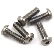Yeah Racing Titanium TC4 M3x10mm High Precision Button Head Socket Screw 5 pcs