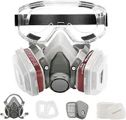Half Facepiece Reusable Respirator Mask, Half Face Cover Set, Widely Used for Sanding, Cutting, Painting, Woodworking, Polishing, Welding, Spraying, Chemical and other Work Protection