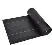 Rukjmqi Landscape Fabric Heavy Duty | Garden Fabric Heavy Duty,Black Grass Barrier Fabric for Landscaping, French Drains, Underlayment, Erosion Control, Construction Projects