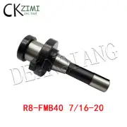1* R8-FMB40 Milling Arbor Drawbar thread 7/16-20 For 125/160mm Diameter Cutter