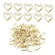 pcs Mini Paper Clips, Small Gold Love Heart Shaped Paper Clips Bookmarks 50