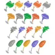 Realistic Plastic Aquarium Leaves with Suction Cups for Fish Tanks Reptiles