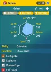 Pokemon Scarlet and Violet 6iv Shiny Max EV Golem-Alola