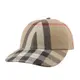 【BURBERRY 巴寶莉】L號 William 經典格紋棉質棒球帽(米色)/ 平行輸入