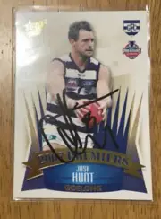 AFL Select 2007 Josh Hunt Signed Geelong Cats Premiers Card