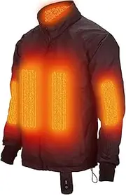 MIDIAN Heated Jacket Liner for Mens Winter 12V Motorcycle Protective Gear With 6 Heat Zones for Cold Weather Riding