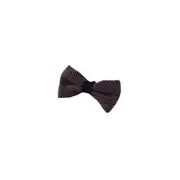 Mens Black & Baby Pink Cross-Hatched Knitted Bow Tie