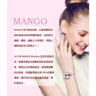 【MANGO】MA6737L-80R 藍寶石鏡面 鋼錶帶 日期星期 三眼女錶 白/玫瑰金 38mm