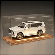 Die Casting 1:24 1:18 for Toyota Land Cruiser Prado LC80 Alloy Simulation Car Model Sound and Light Pull-Back Miniature Model Collection Presents Ornaments(1:18 Land Cruiser White with Box)