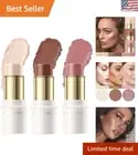 Elegant 3-Piece Cream Blush & Contour Set - Medium Coverage & Smooth Finish