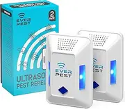 Ultrasonic Pest Repeller - Control Reject Device Plug and Repel Ants, Bed Bugs, Rodents, Spiders Cockroaches Bats Scorpion Bee Flea Mice Mouse Rat Roach Silverfish Tick Squirrel Plugin 2 Pack