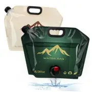 2PCS Collapsible Water Container Bag with Spigot Outdoor Water Container BPA