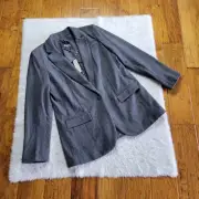NWT J.Crew Alfie Blazer Jacket Women's 6 Wool Italian Knit Mario Bellucci Gray