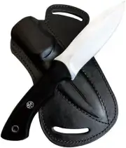 Handmade Fixed Blade Camping Knife Micarta Handle Sharped Blade With Leather She