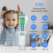 With LCD Backlit PH TDS ORP Meter Pool Salinity Digital Water Quality Tester Pen