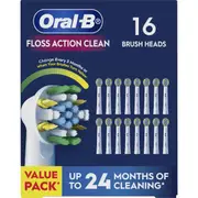 Oral-B Floss Action Toothbrush Heads Replacements 16 pack