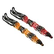 1 Set/2Pcs Basketball Net Bag Storage Ball Mesh Bag, Black Red/Black Yellow