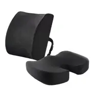 Memory Foam Seat Cushion Lumbar Back Pillow