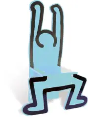 Keith Haring Childrens Chair / Decorational Object Blue by Vilac