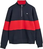 [GANT] Unisex Kid's Color Blocked Shield Half Zip Sweatshirt