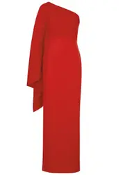 Solace London Lillia One-shoulder Maxi Dress - Red - 16 (UK16 / XL) 16 (UK16 / XL)