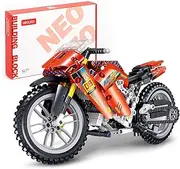 [NeoLeo] Super Motorcycle Moc Building Blocks and Construction Toy,Model Toys Gifts for Kid and Adult, 1:14 Scale Sports Moto Model (496 Pcs) -NL481