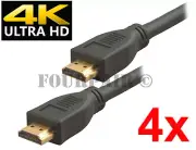 4 Pack - 6ft 4K ULTRA HD HDMI 2.0 High Speed Cable Cord Ethernet 2160P HDR ARC