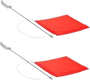 Abaodam 2pcs Wind Direction Indicator Flag Marine Wind Safety Flag Windsocks for Yacht Mast Sailing Outdoor Navigation Safety Equipment 130 * 110mm