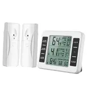 Refrigerator Thermometer, Freezer Thermometer with Alarm, Fridge White
