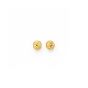 9ct Gold 6mm Diamond-cut Ball Stud Earrings