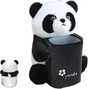 Cute Bear Tissue Holder and Trash Can, Creative Animal Car Tissue Holder, 2 in 1 Cars Tissue Holder & Trash Can, Suitable for Car Interior Decoration & Storage (B)