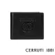 【Cerruti 1881】限量2折 義大利頂級小牛皮6卡短夾 全新專櫃展示品(黑色 CEPU05532M)