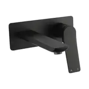 Bathroom Black Vanity Basin Wall Mixer Tap Spout Combo Brass Bathtub Faucet WELS