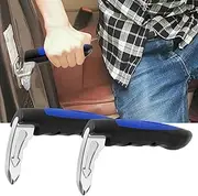 2 Pack Vehicle Support Handle Portable 2 in 1 Multifunction Car Door Latch Assist Grab Bar with Glass Breaker, Automotive Car Handle Assist for Elderly and Emergency Tool (2, Blue)