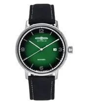 Zeppelin LZ 129 Hindenburg Green And Black Eco Ceramic Dial 50M Mens Watch