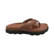 UGG Men's Capitola Flip Flops Cognac Brown Leather Sandals 1153077